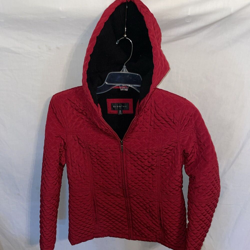 Braetan Women’s Quilted Jacket Size Medium Red Outdoors Going Out Party Fun